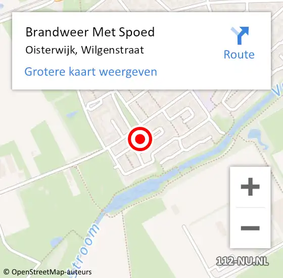 Locatie op kaart van de 112 melding: Brandweer Met Spoed Naar Oisterwijk, Wilgenstraat op 31 juli 2021 12:52