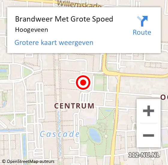 Locatie op kaart van de 112 melding: Brandweer Met Grote Spoed Naar Hoogeveen op 31 juli 2021 13:16