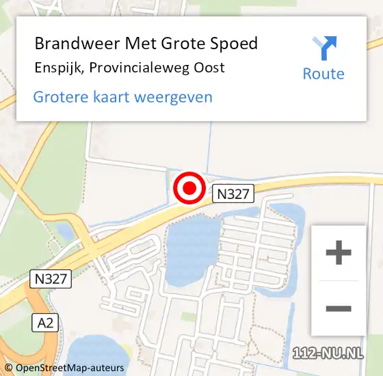 Locatie op kaart van de 112 melding: Brandweer Met Grote Spoed Naar Enspijk, Provincialeweg Oost op 31 juli 2021 14:14