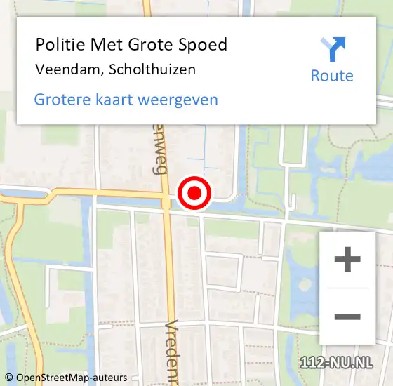 Locatie op kaart van de 112 melding: Politie Met Grote Spoed Naar Veendam, Scholthuizen op 31 juli 2021 15:43