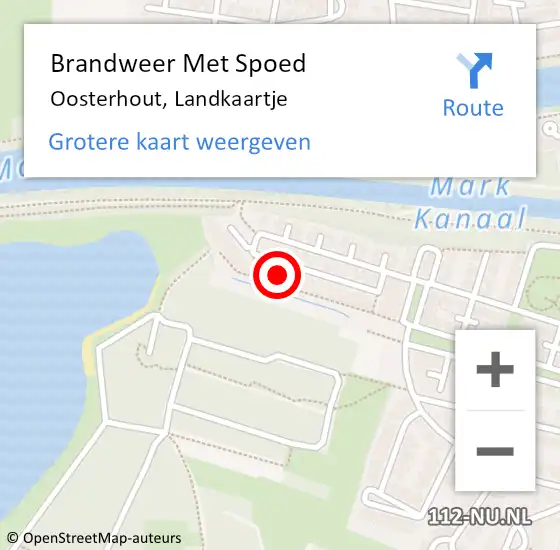 Locatie op kaart van de 112 melding: Brandweer Met Spoed Naar Oosterhout, Landkaartje op 31 juli 2021 17:31