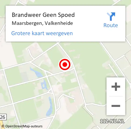 Locatie op kaart van de 112 melding: Brandweer Geen Spoed Naar Maarsbergen, Valkenheide op 1 augustus 2021 12:37