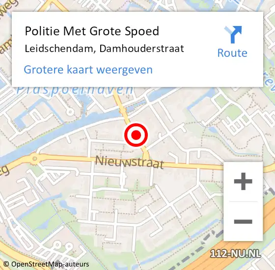 Locatie op kaart van de 112 melding: Politie Met Grote Spoed Naar Leidschendam, Damhouderstraat op 1 augustus 2021 14:51