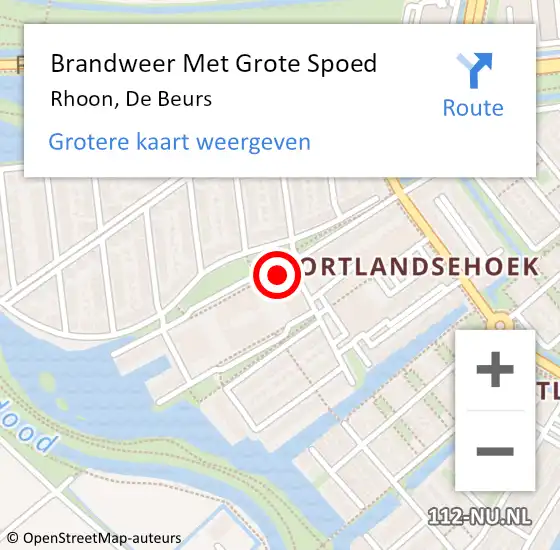 Locatie op kaart van de 112 melding: Brandweer Met Grote Spoed Naar Rhoon, De Beurs op 2 augustus 2021 03:13