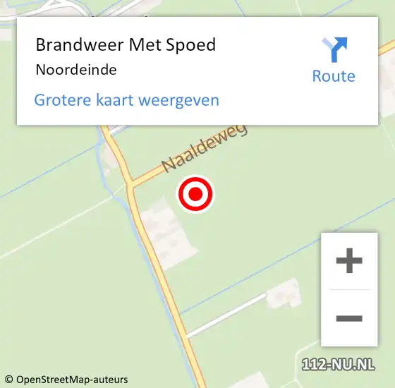 Locatie op kaart van de 112 melding: Brandweer Met Spoed Naar Noordeinde op 18 juni 2014 14:33