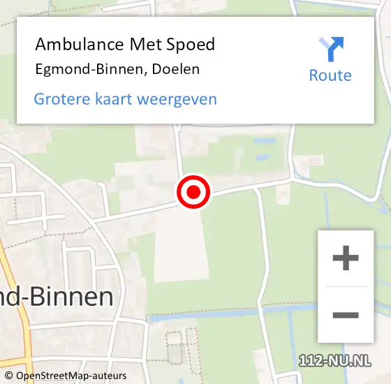 Locatie op kaart van de 112 melding: Ambulance Met Spoed Naar Egmond-Binnen, Doelen op 2 augustus 2021 10:36