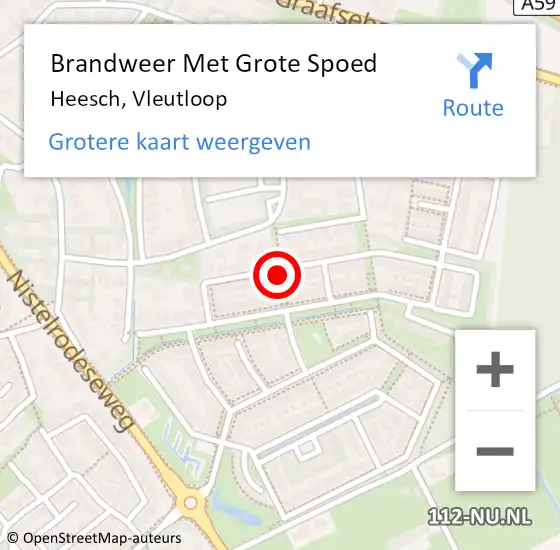 Locatie op kaart van de 112 melding: Brandweer Met Grote Spoed Naar Heesch, Vleutloop op 2 augustus 2021 10:52