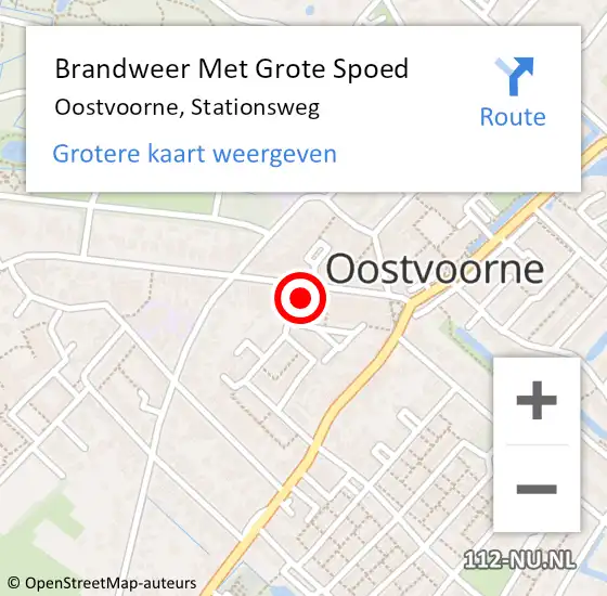 Locatie op kaart van de 112 melding: Brandweer Met Grote Spoed Naar Oostvoorne, Stationsweg op 2 augustus 2021 11:36