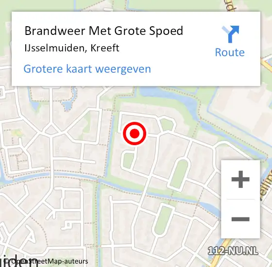 Locatie op kaart van de 112 melding: Brandweer Met Grote Spoed Naar IJsselmuiden, Kreeft op 2 augustus 2021 21:04