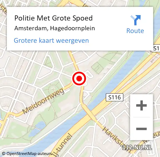 Locatie op kaart van de 112 melding: Politie Met Grote Spoed Naar Amsterdam, Hagedoornplein op 2 augustus 2021 21:32