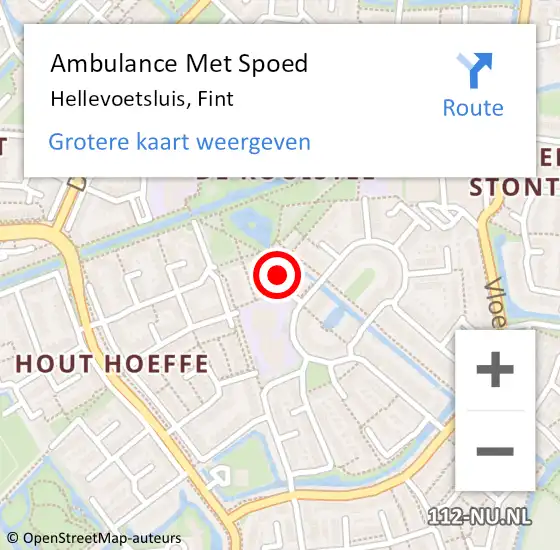 Locatie op kaart van de 112 melding: Ambulance Met Spoed Naar Hellevoetsluis, Fint op 3 augustus 2021 01:10