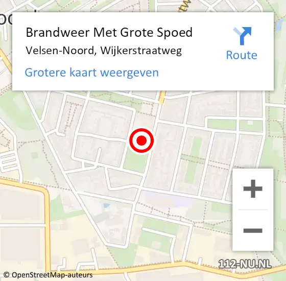 Locatie op kaart van de 112 melding: Brandweer Met Grote Spoed Naar Velsen-Noord, Wijkerstraatweg op 3 augustus 2021 01:24