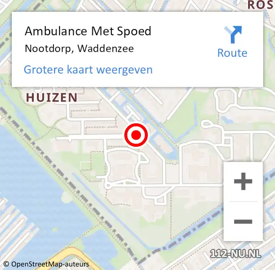 Locatie op kaart van de 112 melding: Ambulance Met Spoed Naar Nootdorp, Waddenzee op 3 augustus 2021 07:09