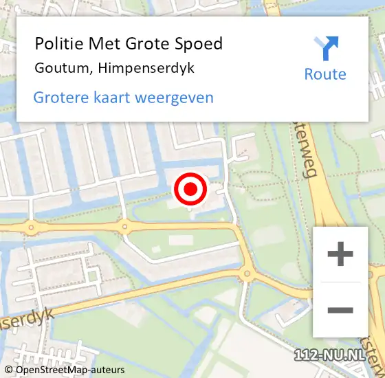 Locatie op kaart van de 112 melding: Politie Met Grote Spoed Naar Goutum, Himpenserdyk op 3 augustus 2021 12:14