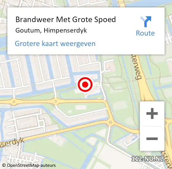 Locatie op kaart van de 112 melding: Brandweer Met Grote Spoed Naar Goutum, Himpenserdyk op 3 augustus 2021 12:14