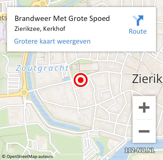 Locatie op kaart van de 112 melding: Brandweer Met Grote Spoed Naar Zierikzee, Kerkhof op 3 augustus 2021 12:22