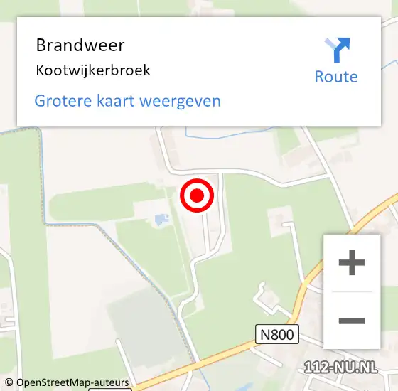 Locatie op kaart van de 112 melding: Brandweer Kootwijkerbroek op 3 augustus 2021 13:02