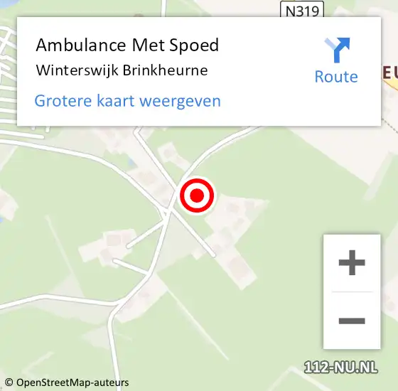 Locatie op kaart van de 112 melding: Ambulance Met Spoed Naar Winterswijk Brinkheurne op 3 augustus 2021 20:00