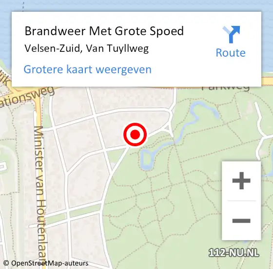 Locatie op kaart van de 112 melding: Brandweer Met Grote Spoed Naar Velsen-Zuid, Van Tuyllweg op 3 augustus 2021 21:38