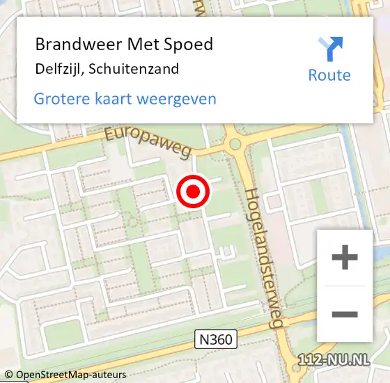 Locatie op kaart van de 112 melding: Brandweer Met Spoed Naar Delfzijl, Schuitenzand op 4 augustus 2021 00:22