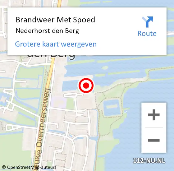 Locatie op kaart van de 112 melding: Brandweer Met Spoed Naar Nederhorst den Berg op 4 augustus 2021 09:09