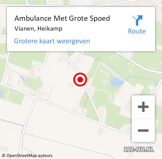 Locatie op kaart van de 112 melding: Ambulance Met Grote Spoed Naar Vianen, Heikamp op 18 juni 2014 17:59