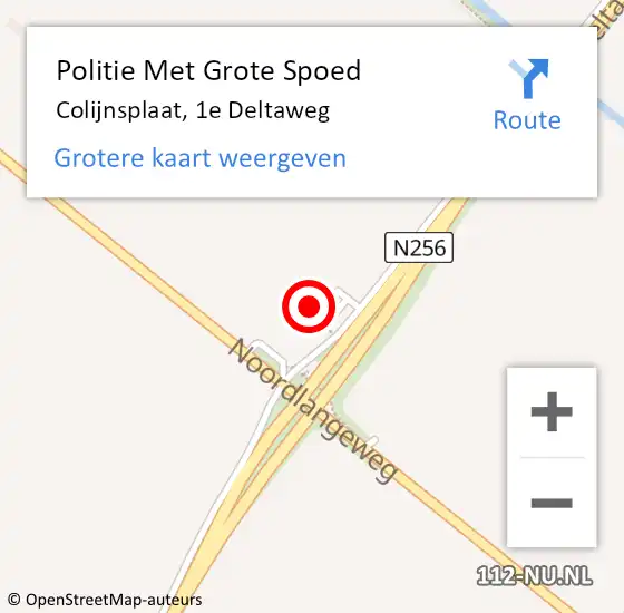 Locatie op kaart van de 112 melding: Politie Met Grote Spoed Naar Colijnsplaat, 1e Deltaweg op 4 augustus 2021 12:39