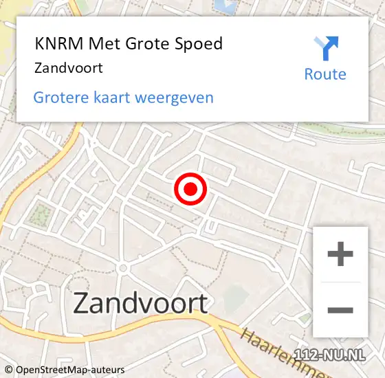 Locatie op kaart van de 112 melding: KNRM Met Grote Spoed Naar Zandvoort op 4 augustus 2021 13:08