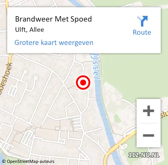 Locatie op kaart van de 112 melding: Brandweer Met Spoed Naar Ulft, Allee op 4 augustus 2021 14:42