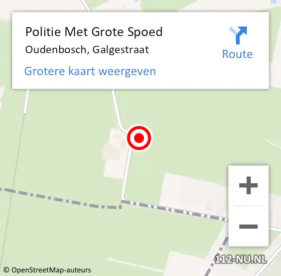 Locatie op kaart van de 112 melding: Politie Met Grote Spoed Naar Oudenbosch, Galgestraat op 4 augustus 2021 15:22