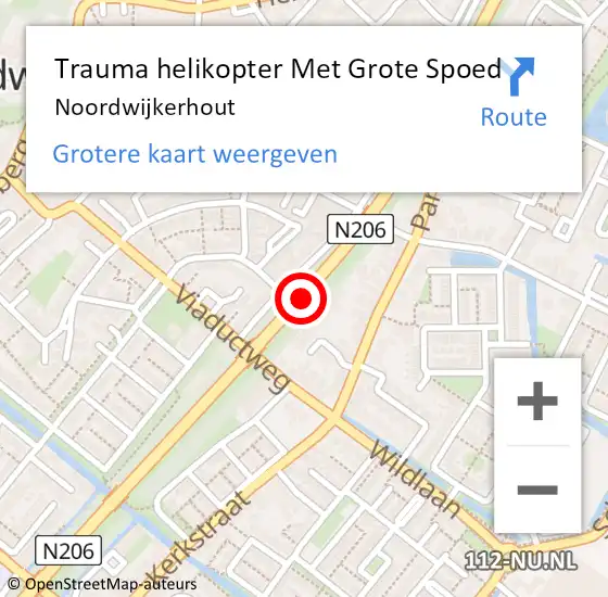 Locatie op kaart van de 112 melding: Trauma helikopter Met Grote Spoed Naar Noordwijkerhout op 4 augustus 2021 15:49