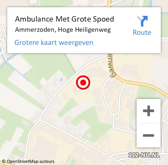 Locatie op kaart van de 112 melding: Ambulance Met Grote Spoed Naar Ammerzoden, Hoge Heiligenweg op 4 augustus 2021 18:16