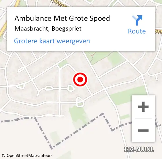 Locatie op kaart van de 112 melding: Ambulance Met Grote Spoed Naar Maasbracht, Boegspriet op 4 augustus 2021 23:20