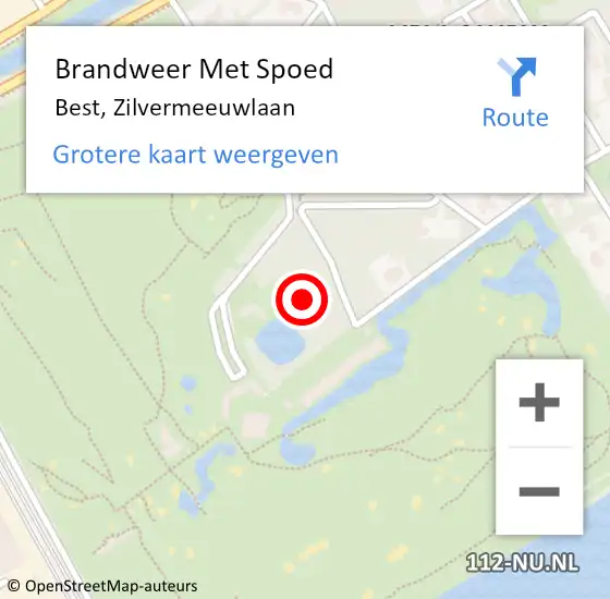 Locatie op kaart van de 112 melding: Brandweer Met Spoed Naar Best, Zilvermeeuwlaan op 5 augustus 2021 03:27