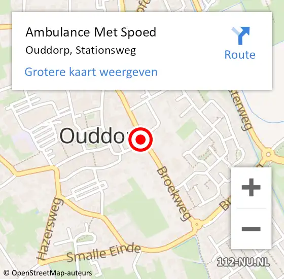 Locatie op kaart van de 112 melding: Ambulance Met Spoed Naar Ouddorp, Stationsweg op 5 augustus 2021 07:23