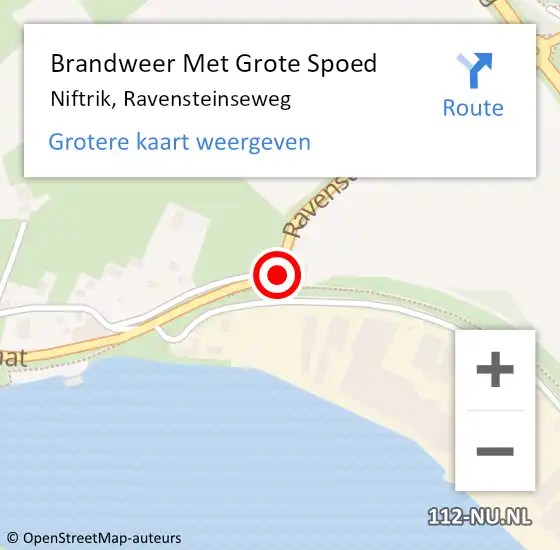 Locatie op kaart van de 112 melding: Brandweer Met Grote Spoed Naar Niftrik, Ravensteinseweg op 5 augustus 2021 13:31