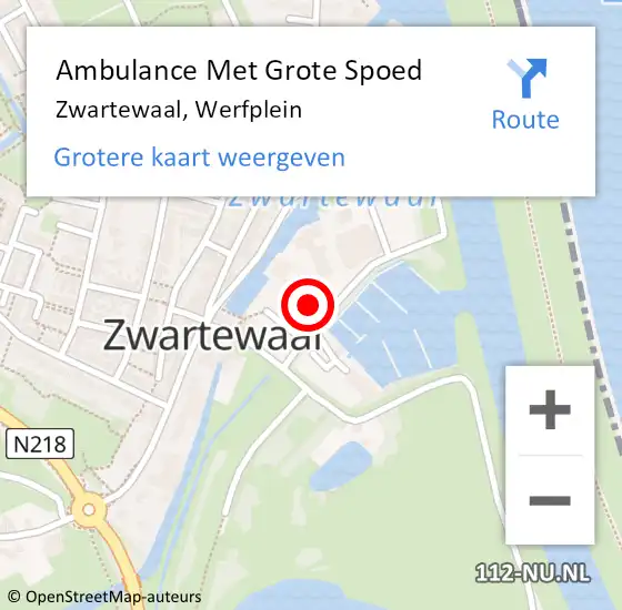 Locatie op kaart van de 112 melding: Ambulance Met Grote Spoed Naar Zwartewaal, Werfplein op 5 augustus 2021 13:41