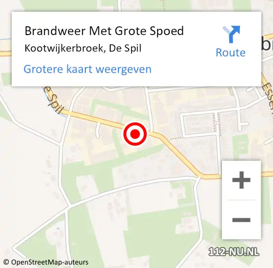 Locatie op kaart van de 112 melding: Brandweer Met Grote Spoed Naar Kootwijkerbroek, De Spil op 5 augustus 2021 13:48