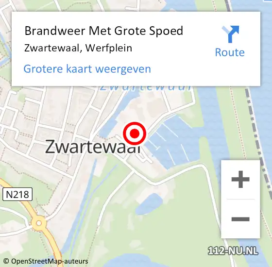 Locatie op kaart van de 112 melding: Brandweer Met Grote Spoed Naar Zwartewaal, Werfplein op 5 augustus 2021 13:50