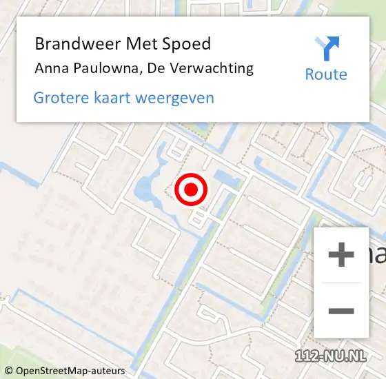 Locatie op kaart van de 112 melding: Brandweer Met Spoed Naar Anna Paulowna, De Verwachting op 5 augustus 2021 14:06