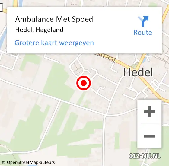 Locatie op kaart van de 112 melding: Ambulance Met Spoed Naar Hedel, Hageland op 5 augustus 2021 17:02