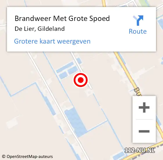 Locatie op kaart van de 112 melding: Brandweer Met Grote Spoed Naar De Lier, Gildeland op 6 augustus 2021 11:32