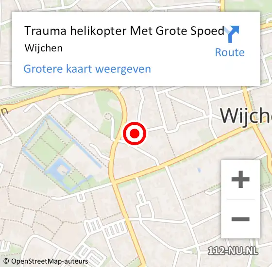 Locatie op kaart van de 112 melding: Trauma helikopter Met Grote Spoed Naar Wijchen op 6 augustus 2021 15:12