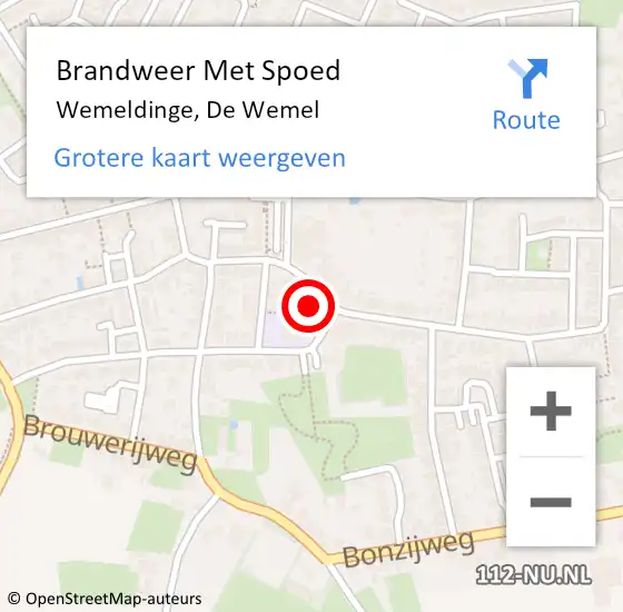 Locatie op kaart van de 112 melding: Brandweer Met Spoed Naar Wemeldinge, De Wemel op 6 augustus 2021 22:04