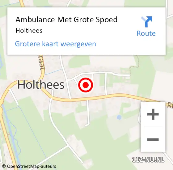 Locatie op kaart van de 112 melding: Ambulance Met Grote Spoed Naar Holthees op 7 augustus 2021 01:43