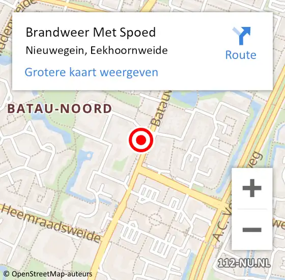 Locatie op kaart van de 112 melding: Brandweer Met Spoed Naar Nieuwegein, Eekhoornweide op 19 juni 2014 01:47