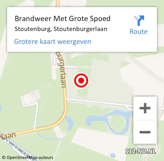 Locatie op kaart van de 112 melding: Brandweer Met Grote Spoed Naar Stoutenburg, Stoutenburgerlaan op 7 augustus 2021 09:50