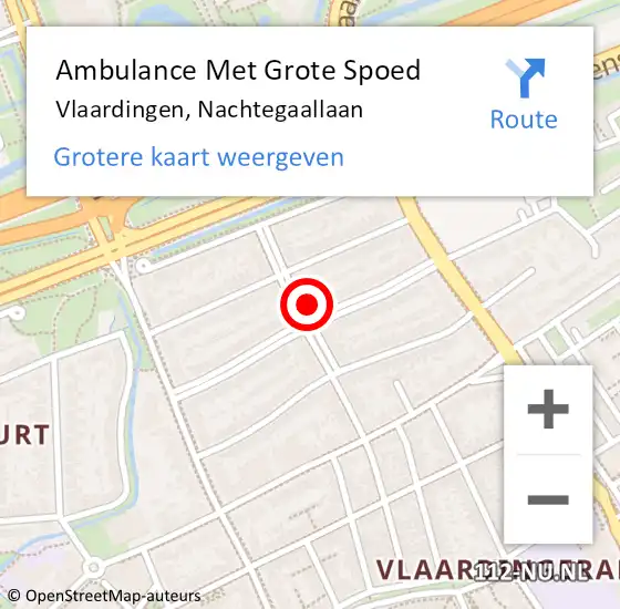 Locatie op kaart van de 112 melding: Ambulance Met Grote Spoed Naar Vlaardingen, Nachtegaallaan op 7 augustus 2021 11:13