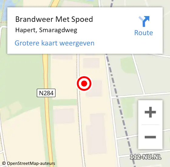 Locatie op kaart van de 112 melding: Brandweer Met Spoed Naar Hapert, Smaragdweg op 7 augustus 2021 12:33