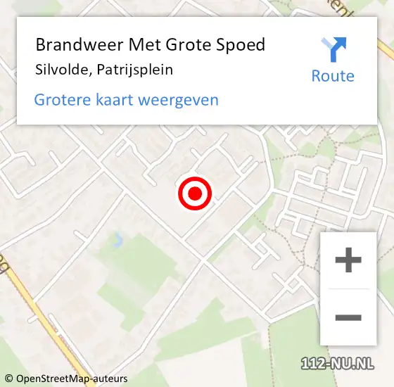 Locatie op kaart van de 112 melding: Brandweer Met Grote Spoed Naar Silvolde, Patrijsplein op 7 augustus 2021 17:30